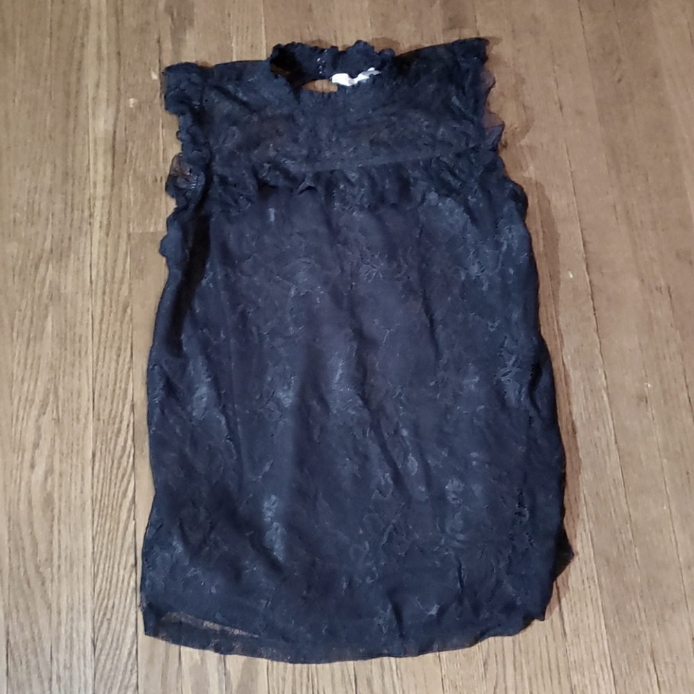 Dark Blue Lace Top